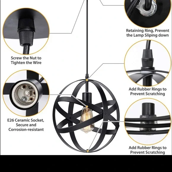 ✨Vintage industrial pendant light set of 2!! ✨ - Picture 5 of 7